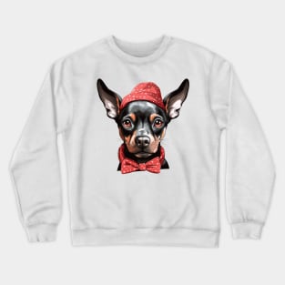 Fancy Doberman Pinscher Dog Crewneck Sweatshirt